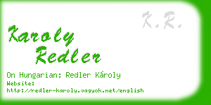 karoly redler business card